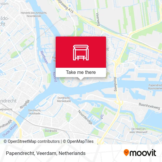 Papendrecht, Veerdam map