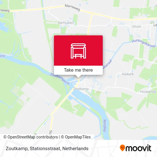 Zoutkamp, Stationsstraat map