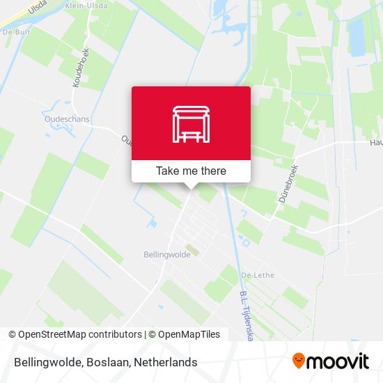 Bellingwolde, Boslaan map