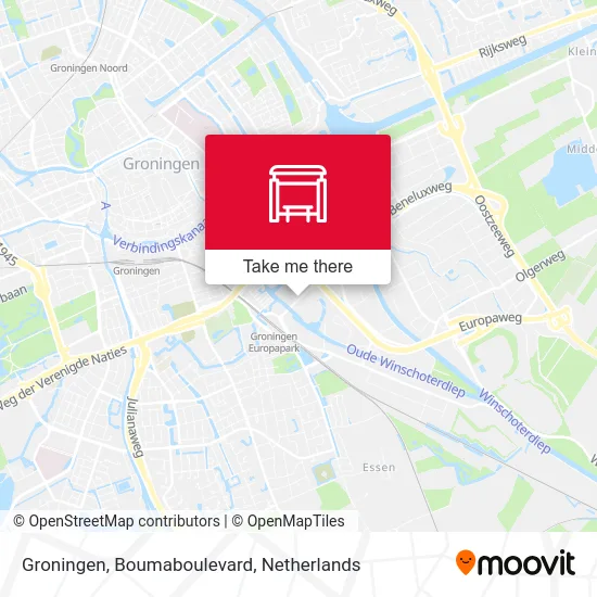 Groningen, Boumaboulevard map
