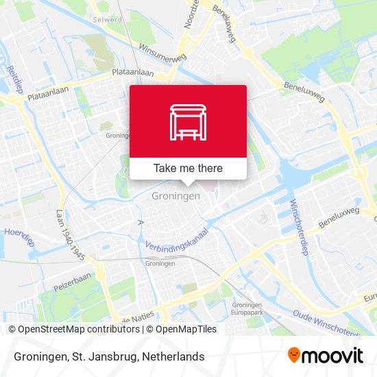 Groningen, St. Jansbrug map