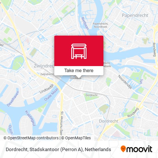 Dordrecht, Stadskantoor (Perron A) map