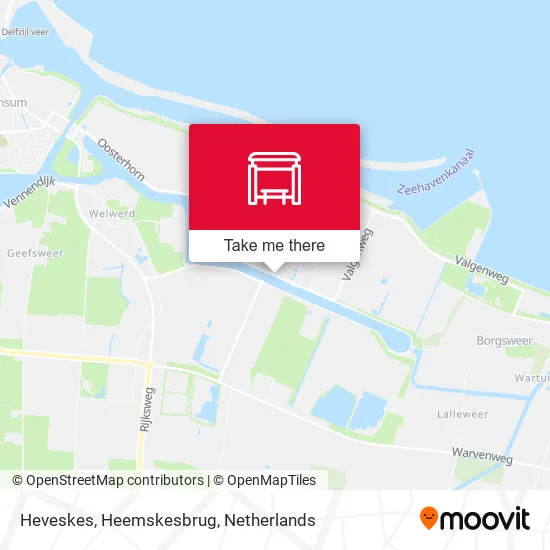 Heveskes, Heemskesbrug map