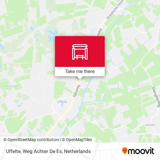 Uffelte, Weg Achter De Es map