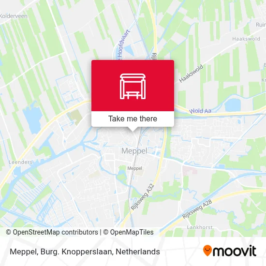 Meppel, Burg. Knopperslaan map