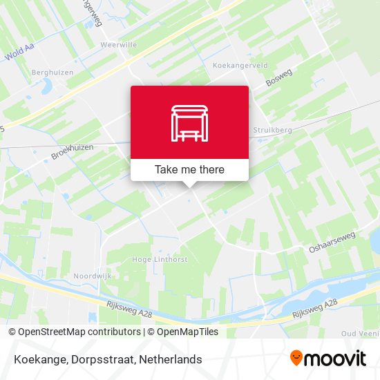 Koekange, Dorpsstraat map