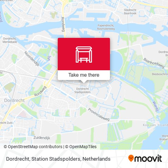 Dordrecht, Station Stadspolders map