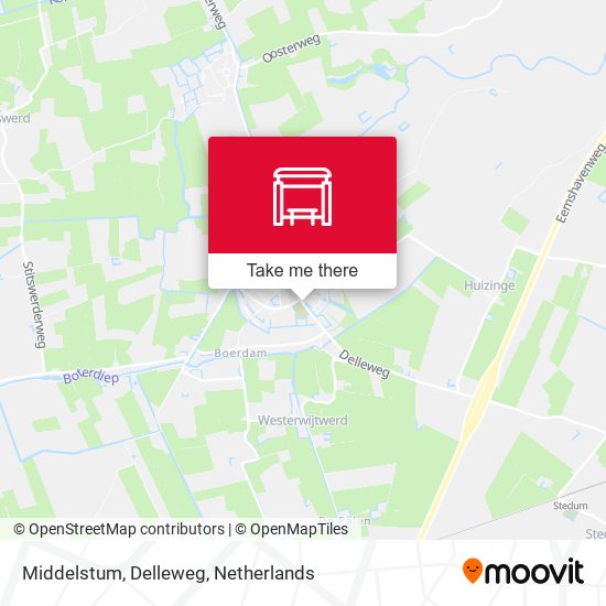 Middelstum, Delleweg map