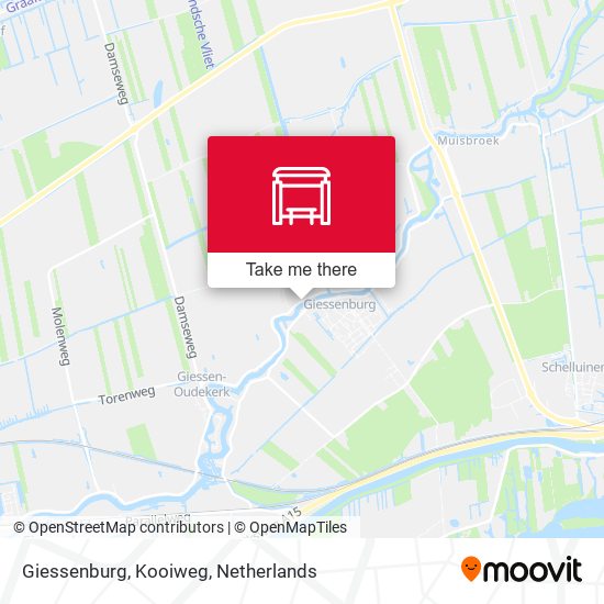 Giessenburg, Kooiweg map