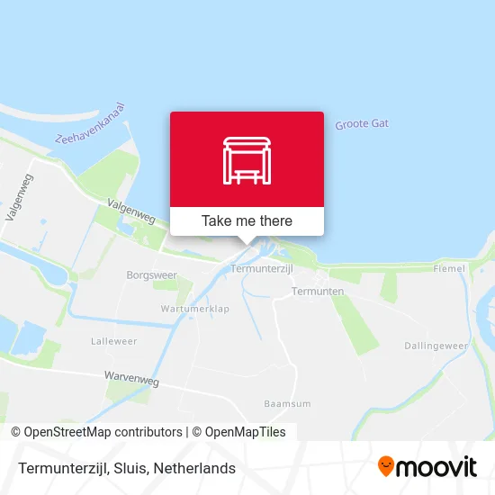 Termunterzijl, Sluis map