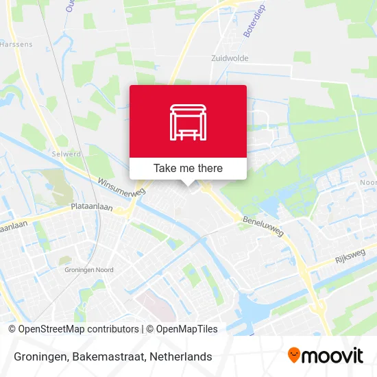 Groningen, Bakemastraat map