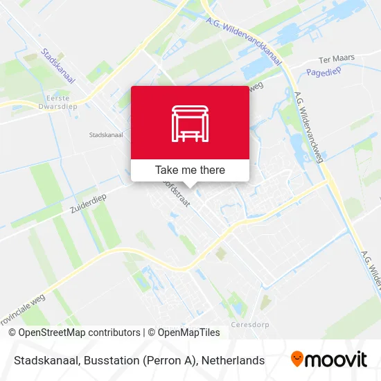 Stadskanaal, Busstation (Perron A) map