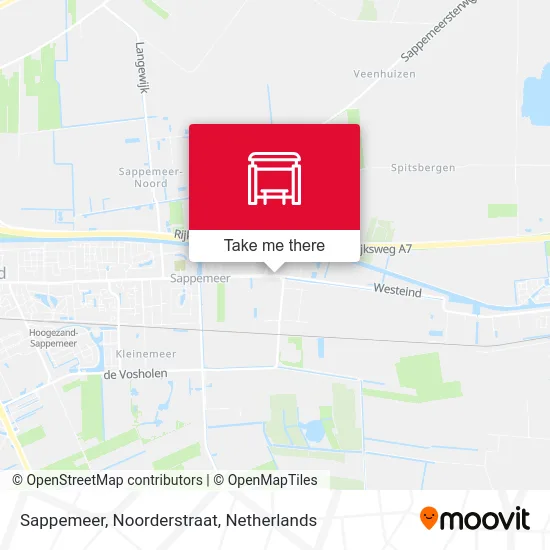 Sappemeer, Noorderstraat map