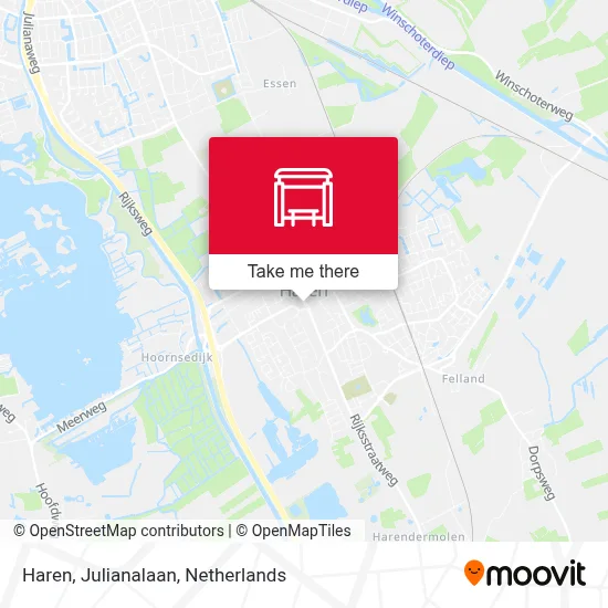 Haren, Julianalaan map