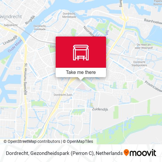 Dordrecht, Gezondheidspark (Perron C) map