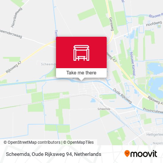 Scheemda, Oude Rijksweg 94 map