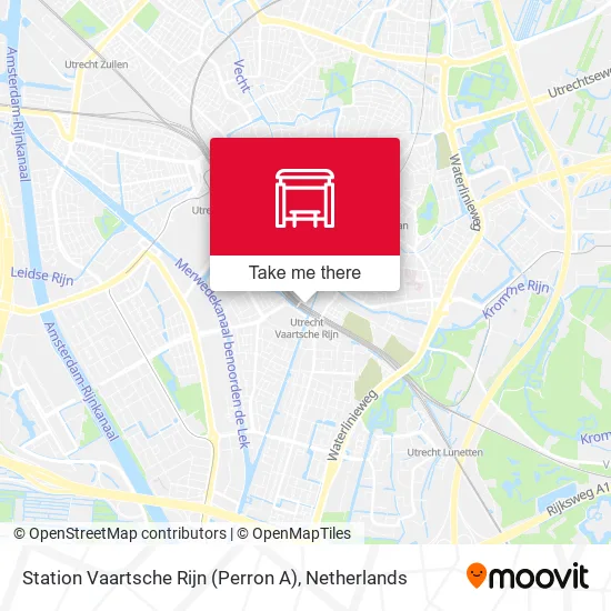 Station Vaartsche Rijn (Perron A) Karte