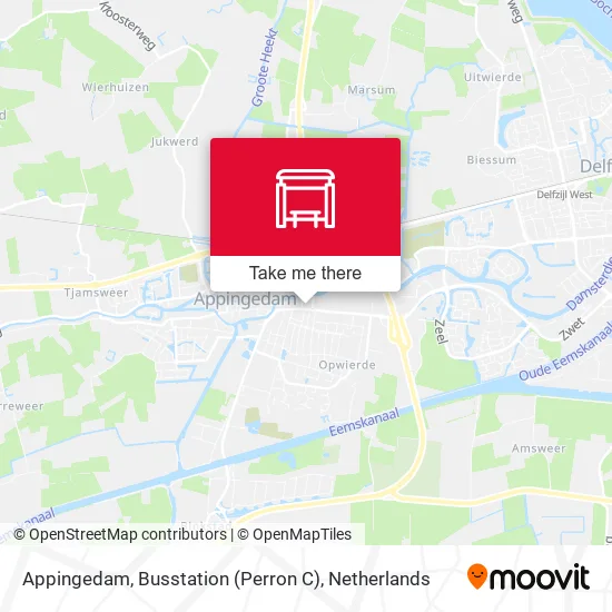 Appingedam, Busstation (Perron C) map