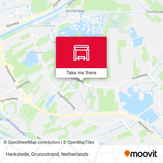 Harkstede, Grunostrand Karte