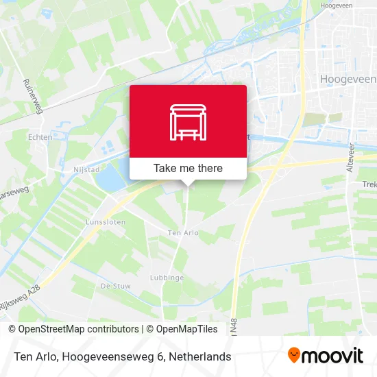 Ten Arlo, Hoogeveenseweg 6 map