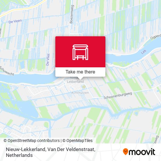 Nieuw-Lekkerland, Van Der Veldenstraat map