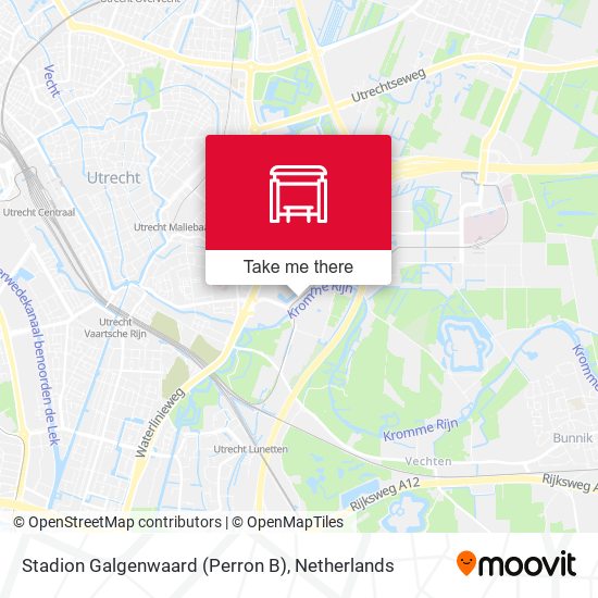 Stadion Galgenwaard (Perron B) map