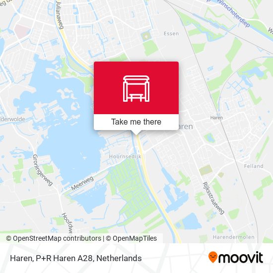 Haren, P+R Haren A28 map