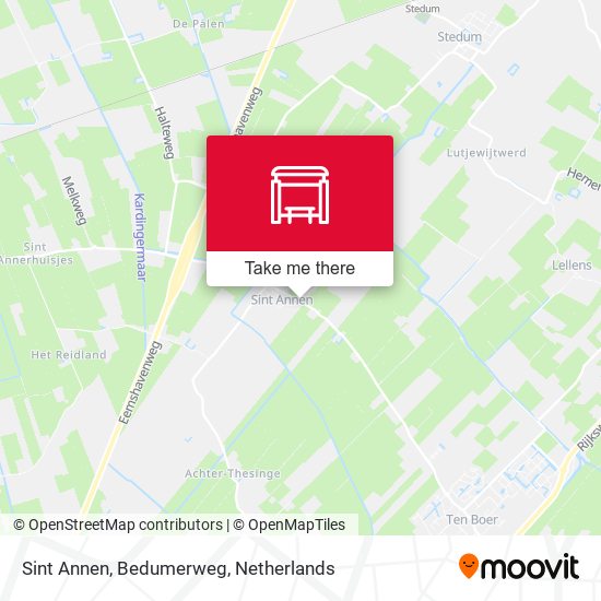 Sint Annen, Bedumerweg map
