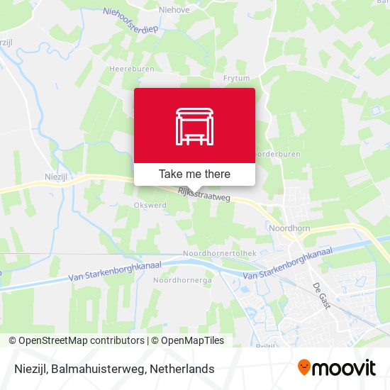 Niezijl, Balmahuisterweg map
