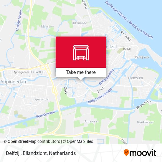Delfzijl, Eilandzicht map