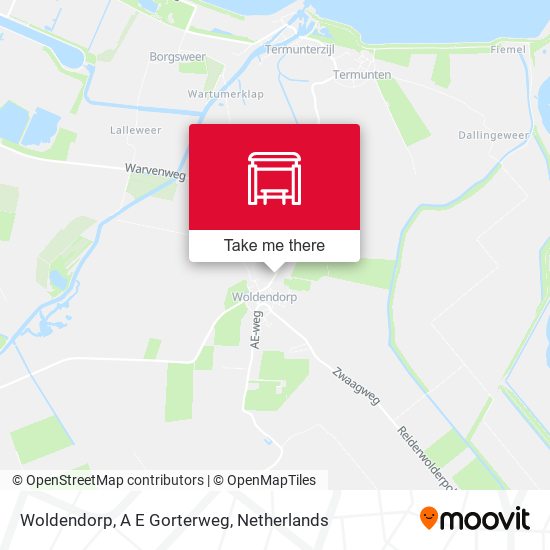 Woldendorp, A E Gorterweg map