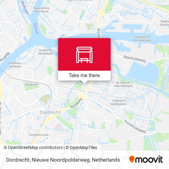 Dordrecht, Nieuwe Noordpolderweg map