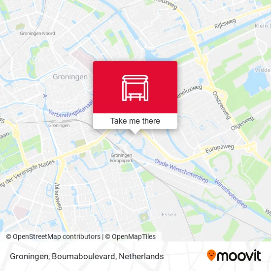 Groningen, Boumaboulevard map