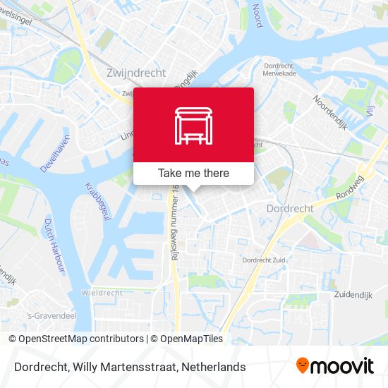 Dordrecht, Willy Martensstraat map
