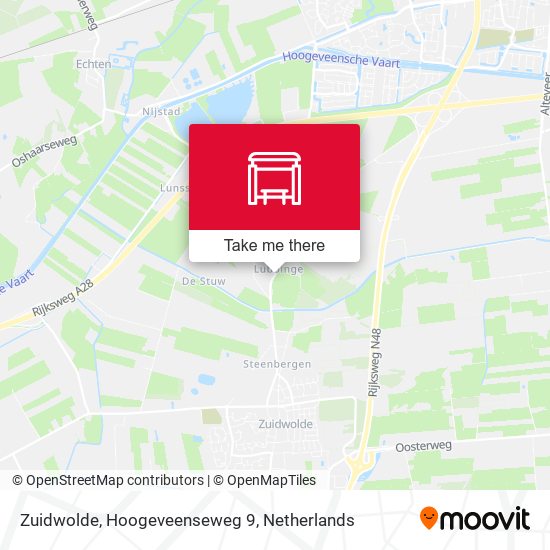 Zuidwolde, Hoogeveenseweg 9 map