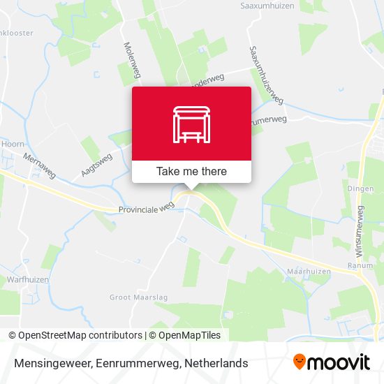 Mensingeweer, Eenrummerweg map