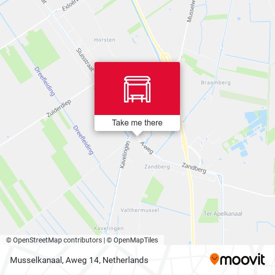 Musselkanaal, Aweg 14 map