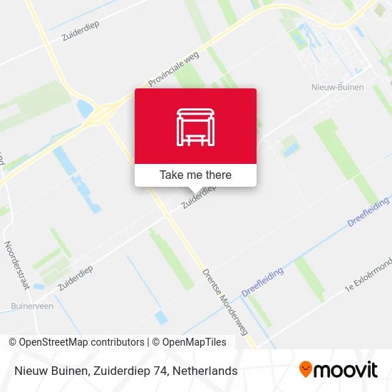 Nieuw Buinen, Zuiderdiep 74 map