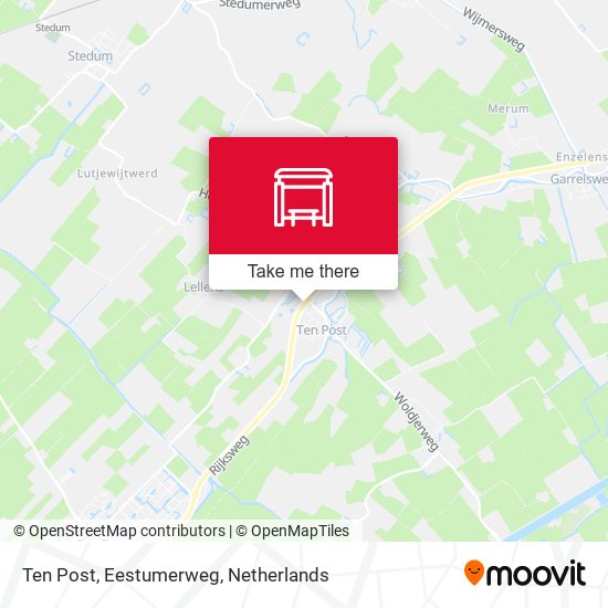 Ten Post, Eestumerweg map