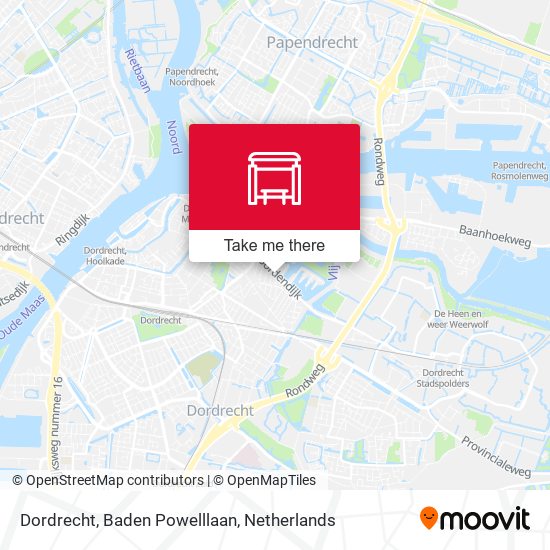 Dordrecht, Baden Powelllaan map
