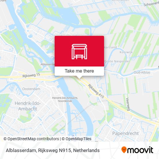 Alblasserdam, Rijksweg N915 map
