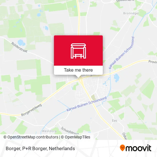 Borger, P+R Borger map