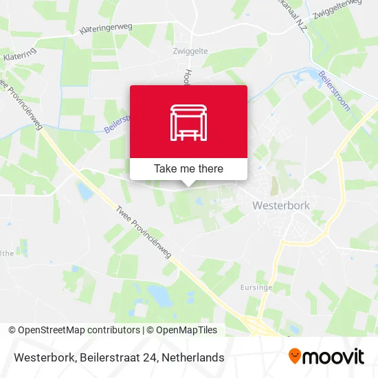 Westerbork, Beilerstraat 24 map