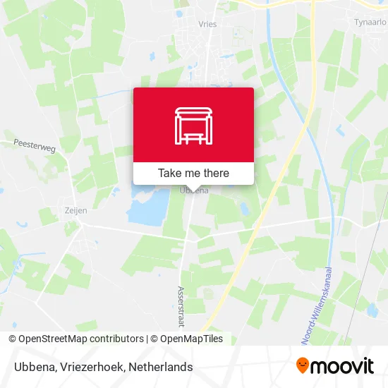 Ubbena, Vriezerhoek map