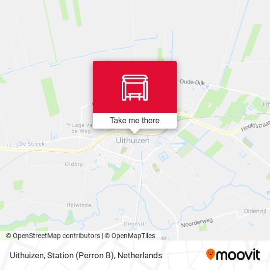 Uithuizen, Station (Perron B) map