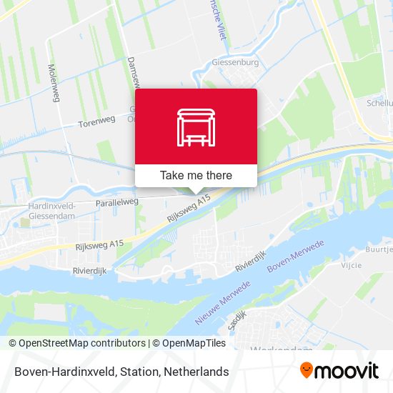Boven-Hardinxveld, Station map