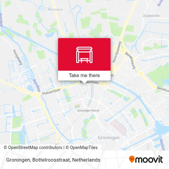 Groningen, Bottelroosstraat map