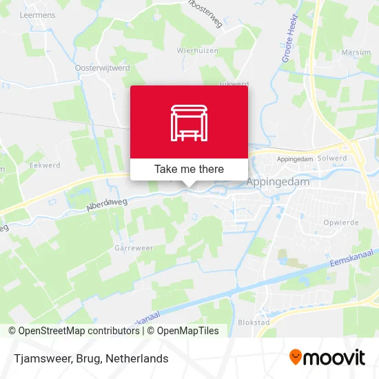 Tjamsweer, Brug map