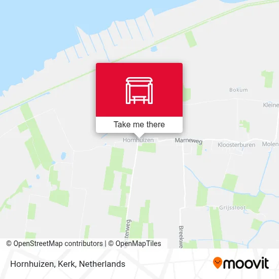 Hornhuizen, Kerk map
