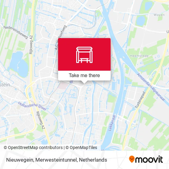 Nieuwegein, Merwesteintunnel map